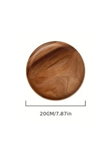 1pc Round Wooden Tray