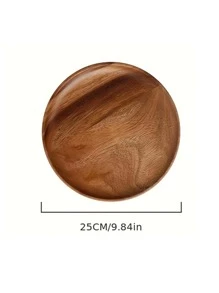 1pc Round Wooden Tray