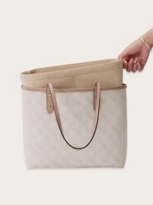 Purse Organizer Insert For Handbags, Felt Bag Organizer For Purse, Tote Bag Organizer, Tote Shaper Insert With Zippers, Tote Shaper, Thicken And Portable Handbag In Bag For MM Central City 33 - Beige - View 5
