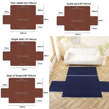 1pc Solid Color Sofa Towel, Modern Polyester Non-slip Towel Cover For Home - Grey - View 7