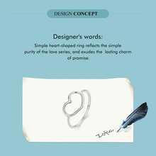1 Bạc Đơn Giản Tối Giản Trái Tim Ngón Tay Cho Nữ, Nhẫn Nữ Cưới Đính Hôn Tuyên Bố Trang Sức - Bạc - Xem 8