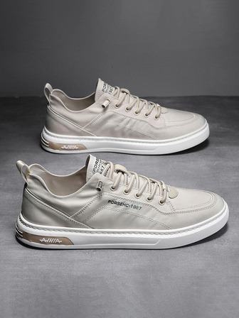 男士字母圖案前綁帶滑冰運動鞋