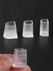 1双透明高跟鞋保护套，鞋带，鞋靴配件，鞋子，春夏精选，伴娘礼物，房间，卧室装饰，海滩，旅行，男士，女士，度假，可爱小物 - 無色 - 查看 3