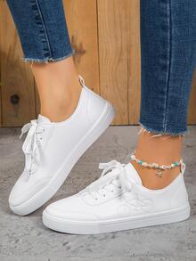 Zapatos Deportivos Clásicos Blancos Para Mujeres - Blanco - Ver 4