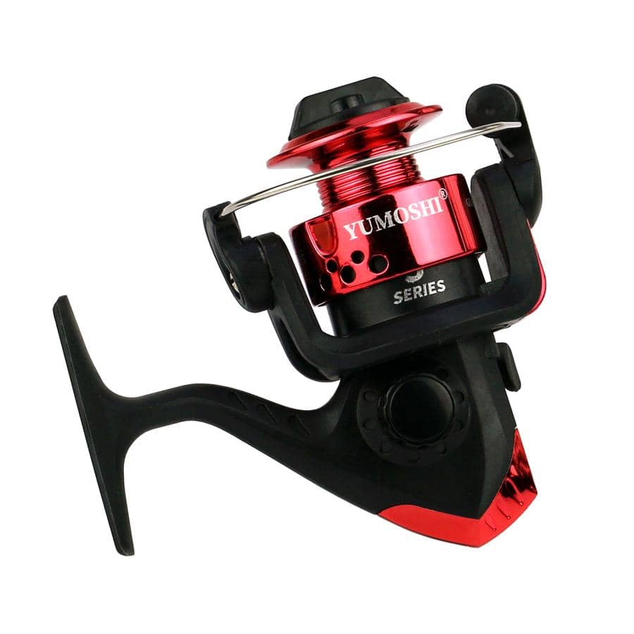 Ultralight Folding Fishing Reel 5.2:1 Spinning Reel With 60m Fishing Line Large Diameter Line Roller - Red - View 1