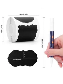 120Pcs Chalkboard Labels Sticker Pantry Storage Removable Blackboard Sticker Label for Kitchen Jars - 款式B - 查看 9