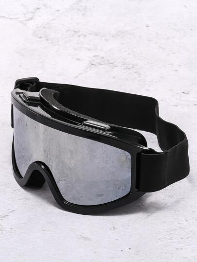  PC-båge unisex skidglasögon med svart båge och vitt kvicksilverglas strandtillbehör glasögon solglasögon enkel komfort casual outfits utomhus cykelglasögon för sommar strandsemester, utomhus, resor höst