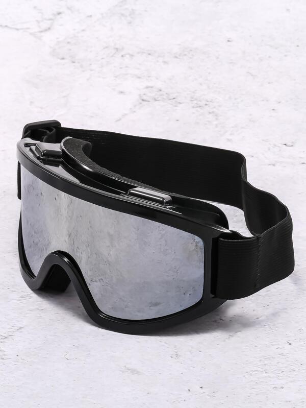 Pc Frame Unisex Ski Goggles With Black Frame And White Mercury Lens Beach Accessories Glasses Shades Easy Comfort Casual Outfits Outdoor Cycling Glasses For Summer Beach Vacation,Outdoor,Travel Fall