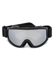 Gafas de esquí unisex con marco negro y lente blanca de mercurio - Accesorios de playa, , fácil comodidad, atuendos casuales, gafas para ciclismo al aire libre, para vacaciones en la playa, actividades al aire libre y viajes