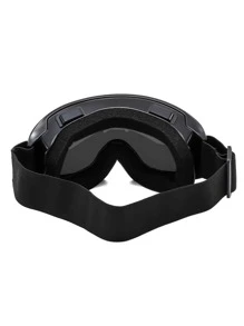 Gafas de esquí unisex con marco negro y lente blanca de mercurio - Accesorios de playa, , fácil comodidad, atuendos casuales, gafas para ciclismo al aire libre, para vacaciones en la playa, actividades al aire libre y viajes