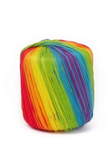 1卷撞色針織紗 - 紅色 - 查看 1