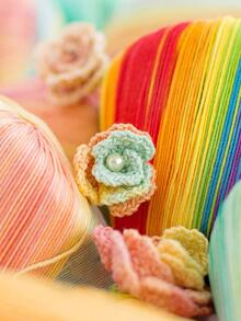 1卷撞色針織紗 - 紅色 - 查看 2