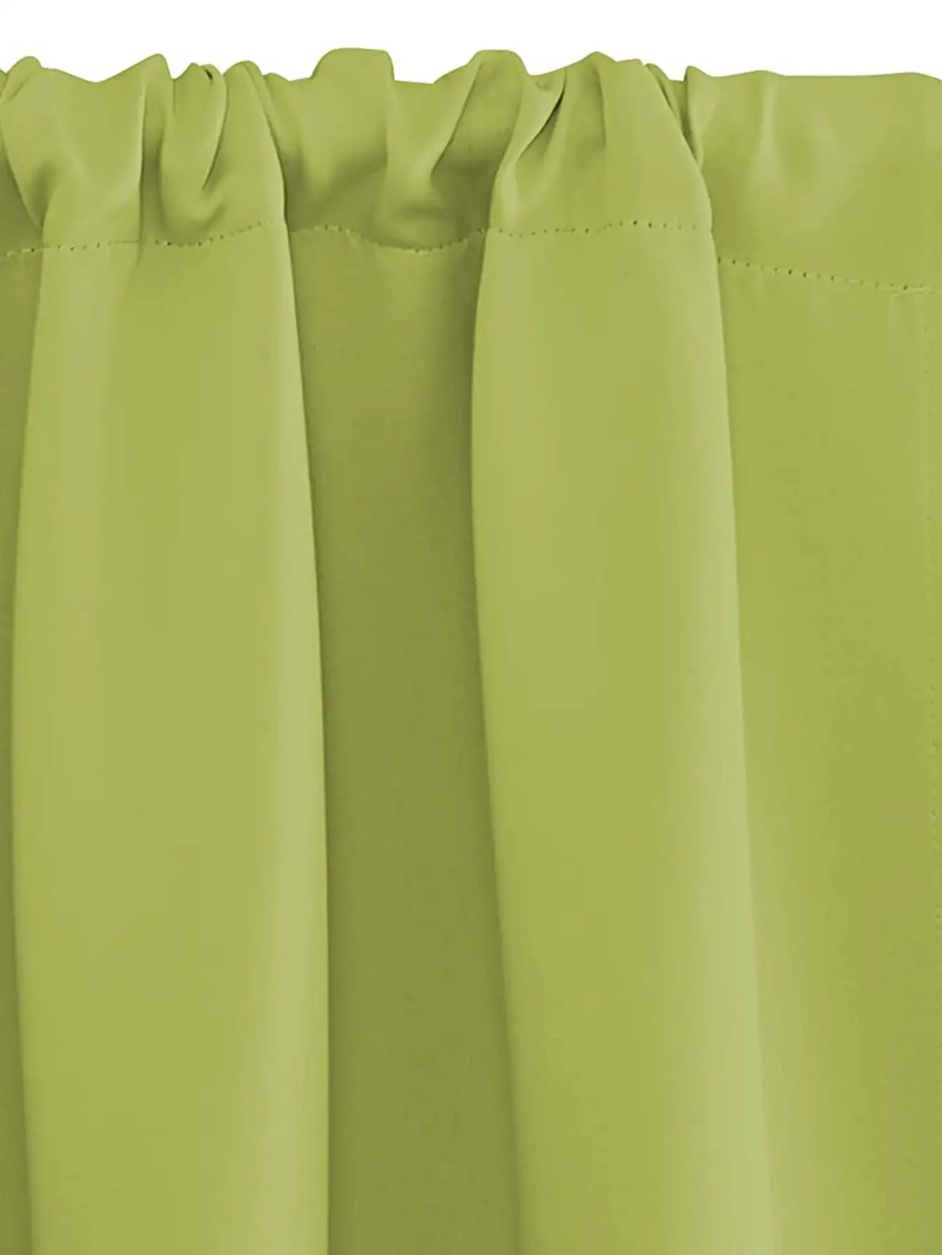 Ready-made Rod Pocket Style Curtains - Green - View 3