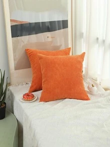 1 vỏ gối màu trơn không có chất độn - Màu Cam cháy - Xem 1