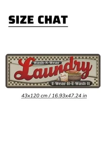 1 pieza alfombra antideslizante para la colada, alfombra para la decoración de la sala de lavandería, alfombras lavables para el suelo de la cocina, cuarto de lavado, baño, pasillo, entrada, alfombras - Multicolor - Ver 6