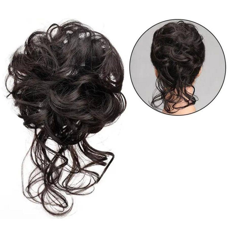 Tóc Giả Trang Trí Vuốt Tóc - Cà phê nâu - Xem 1