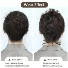 Tóc Giả Trang Trí Vuốt Tóc - Cà phê nâu - Xem 2