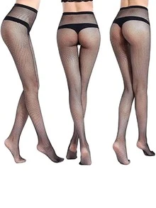 Medias Negras Mallas Red Pantimedia Liguero Sexy Mujer - Negro - Ver 4