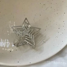 2 cái vuốt tóc trang trí ngôi sao - Bạc - Xem 6