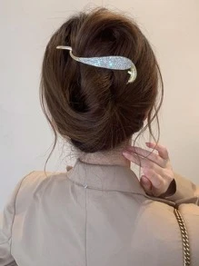 Horquilla con diseño de diamante de imitación - Dorado - Ver 3