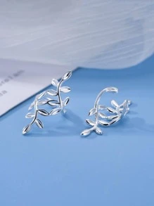 1 vòng bít tai thiết kế hình chiếc lá - Bạc - Xem 5