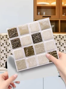 10pcs Mosaic Pattern Kitchen Sticker - Multicolor - View 2