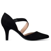 Women 3'' Heel Pumps Pointed Toe Dress Shoes - Black - View 3