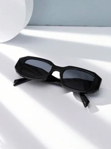 1 Peça Óculos de Sol Femininos com Dobradiça de Metal e Design de Armação Quadrada Simples, Ideal para Uso Diário, Viagem, Festa de Dança, Óculos de Sol Boho, Acessórios de Praia para Mulheres, Óculos de Sol, Tons, Básicos e Combina com Suéter, Denim, Moletom, Jaqueta, Vestido e Camisa de Manga Longa, Sombra Elegante, Passeios em Família, Viagem, Férias, Verão, Praia, Viagem, Exterior - Preto - Visão 2