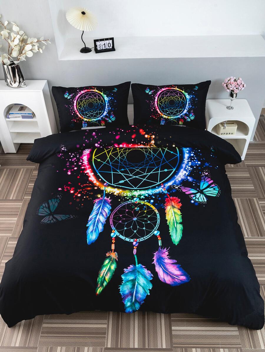 捕夢網圖案被套套裝不附帶內芯 - 彩色 - 查看 1