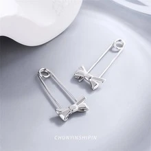 OMID Hoa tai đính nơ thời trang bằng bạc Sterling dành cho nữ làm quà tặng - Hoa tai - Xem 2
