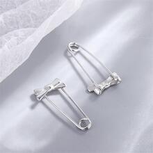 OMID Hoa tai đính nơ thời trang bằng bạc Sterling dành cho nữ làm quà tặng - Hoa tai - Xem 6