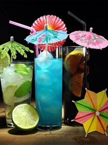 30入組夏威夷飲料雨傘 - 彩色 - 查看 5