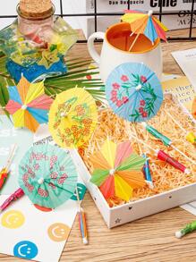 30入組夏威夷飲料雨傘 - 彩色 - 查看 6