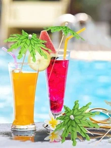 30入組夏威夷飲料雨傘 - 彩色 - 查看 9