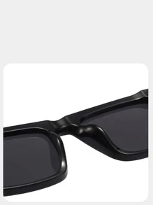 Men Square Frame Fashion Glasses Casual Beach Accessories Glasses Shades For Summer Beach Vacation,Outdoor,Travel - Black - View 3