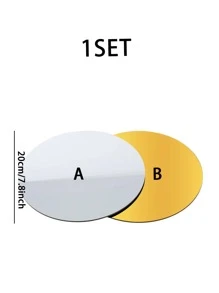 1 set unicolor pastel redondo DIY pastel para horneando - Multicolor - Ver 5