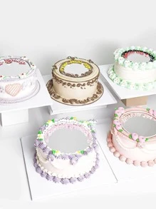 1 set unicolor pastel redondo DIY pastel para horneando - Multicolor - Ver 1