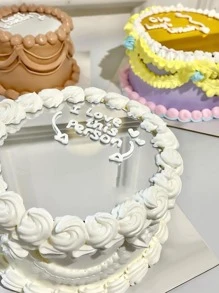 1 set unicolor pastel redondo DIY pastel para horneando - Multicolor - Ver 3
