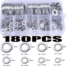180 pezzi Set di anelli di tenuta in acciaio inossidabile solido M2/M2,5/M3/M4/M5/M6/M8/M10 Tappo serbatoio olio per riparazione generale