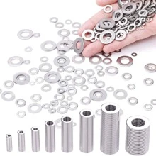 180 pezzi Set di anelli di tenuta in acciaio inossidabile solido M2/M2,5/M3/M4/M5/M6/M8/M10 Tappo serbatoio olio per riparazione generale