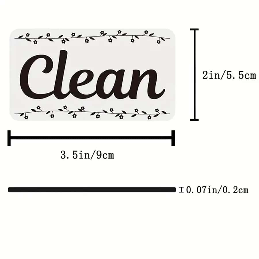1pc Dishwasher Sticker, Doublesided Sticker, Clean