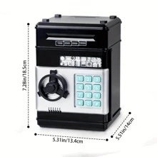 1pc Plastic Money Bank, Modern Black Money Saving Box For Kids