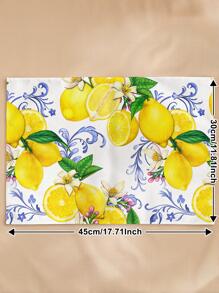 1入組檸檬圖案餐墊 - 彩色 - 查看 5