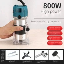 1pc Aluminum Alloy Electric Planer, Modern Electric Puncher For Carpentry - Blue - View 6