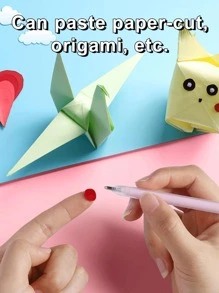 1支透明粘膠筆，現代多用途液體膠筆，適用於工藝品用品 - 粉色 - 查看 4