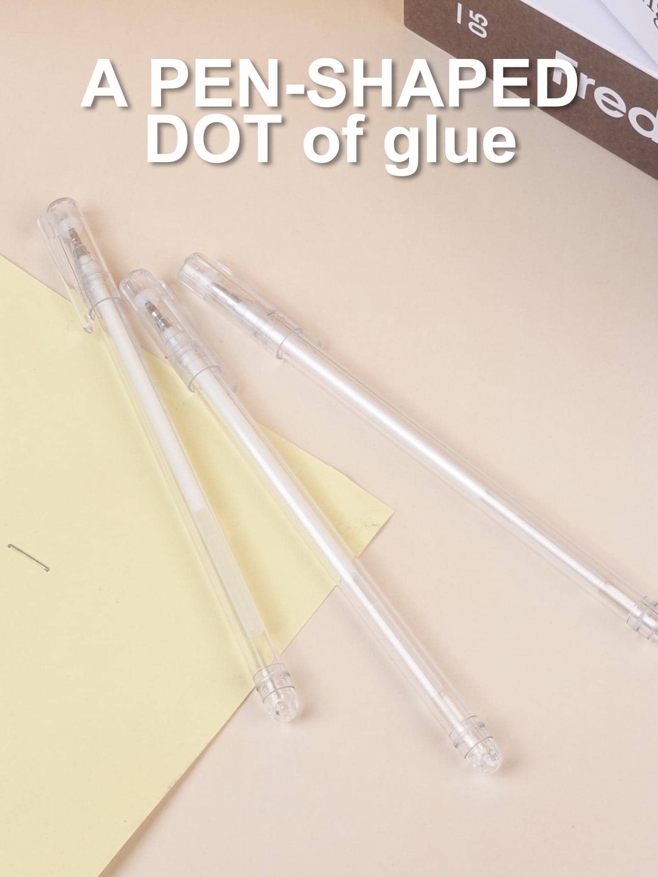 1支透明粘膠筆，現代多用途液體膠筆，適用於工藝品用品 - 白色 - 查看 1