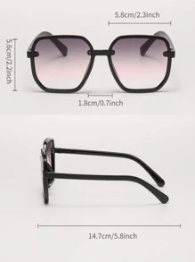 3副女式方框波西米亞風時尚眼鏡，夏季 - 黑色 - 查看 6