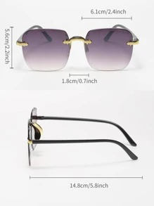 3副女式方框波西米亞風時尚眼鏡，夏季 - 黑色 - 查看 5