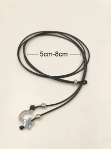 Vòng chân trang trí hình sao & mặt trăng - màu đen - Xem 3