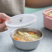 1入組字母圖案不銹鋼飯盒帶刀具 - 粉色 - 查看 3